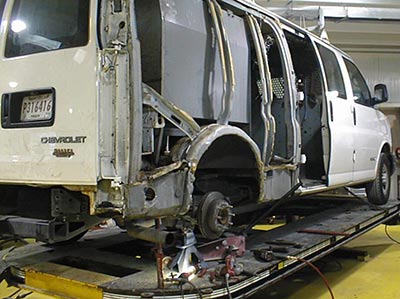 A van on a chassis Liner frame machine