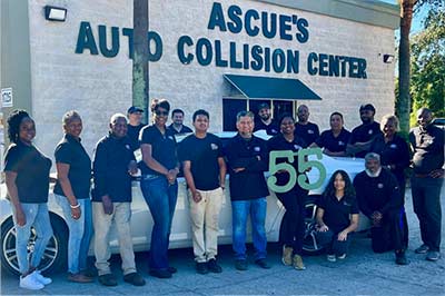 Ascue's Auto Collision Center Staff - Celebrating 55 Years of Service in The Lowcountry!